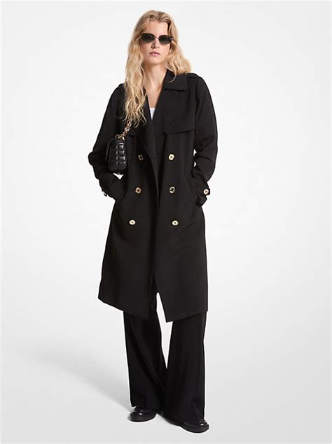 draped trench coat michael kors